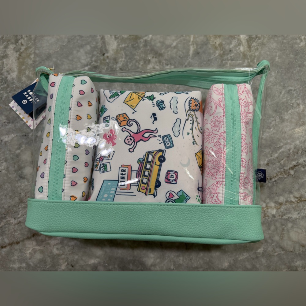 Roller Rabbit Roadtrip Cosmetic Bags Set - NWT & In-Hand - Picture 2 of 3